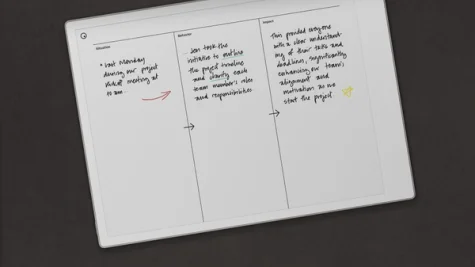 Feedback model template on a reMarkable Paper Pro