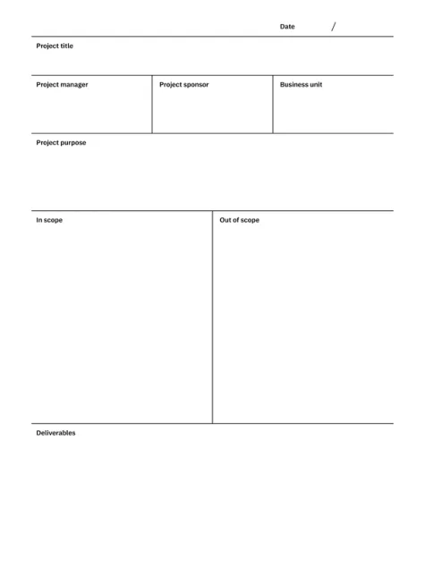 Project brief template for reMarkable tablet