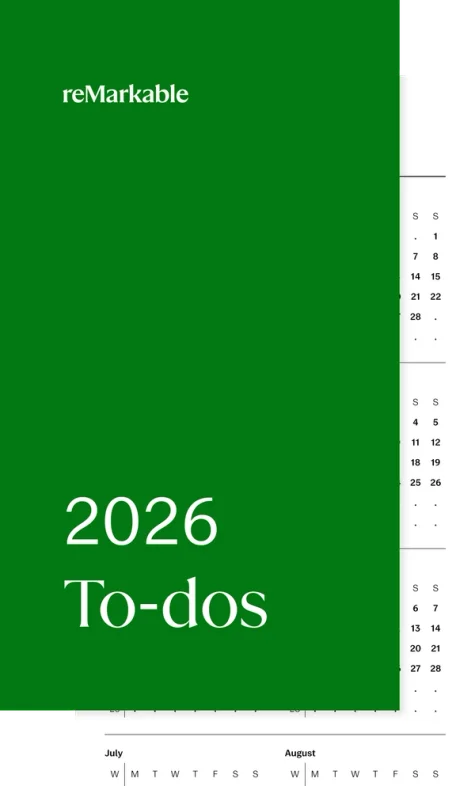 2026 To-do workbook for reMarkable Paper Pro Move