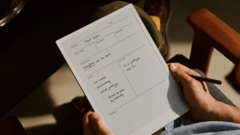 Project brief template in use on the reMarkable Paper Pro
