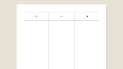 Plus minus next method template from Ness Labs for reMarkable tablet